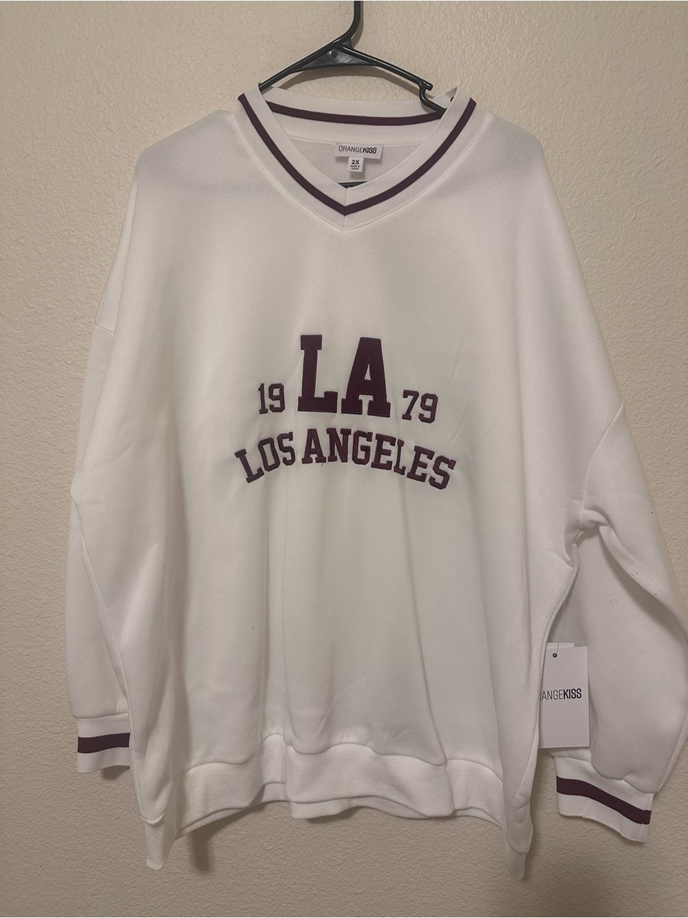 Los Angeles 'LA 1979' White Pullover Sweatshirt